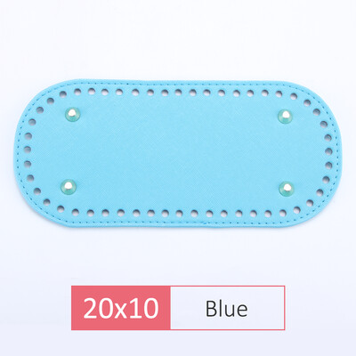 Fundă din piele PU QJH pentru geantă de tricotat, fund oval/rotund cu orificiu, accesorii pentru genți de tricotat diy, bază de geantă pentru croșetat