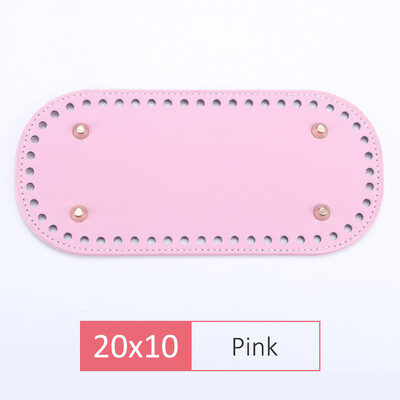 Fundă din piele PU QJH pentru geantă de tricotat, fund oval/rotund cu orificiu, accesorii pentru genți de tricotat diy, bază de geantă pentru croșetat