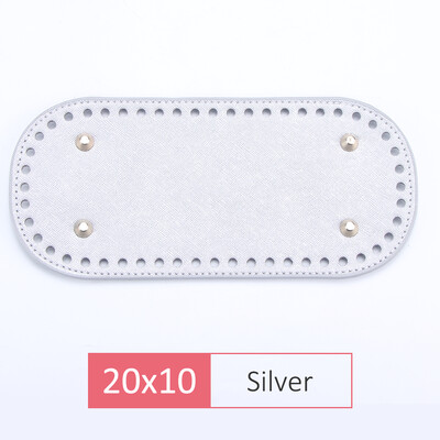 Fundă din piele PU QJH pentru geantă de tricotat, fund oval/rotund cu orificiu, accesorii pentru genți de tricotat diy, bază de geantă pentru croșetat