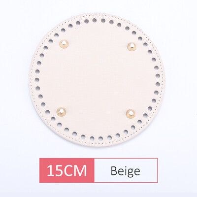 Fundă din piele PU QJH pentru geantă de tricotat, fund oval/rotund cu orificiu, accesorii pentru genți de tricotat diy, bază de geantă pentru croșetat