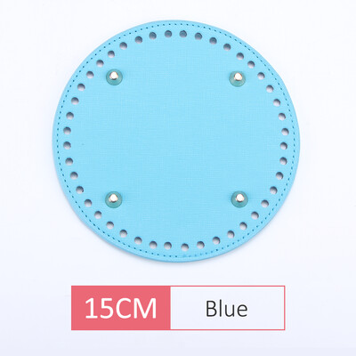Fundă din piele PU QJH pentru geantă de tricotat, fund oval/rotund cu orificiu, accesorii pentru genți de tricotat diy, bază de geantă pentru croșetat