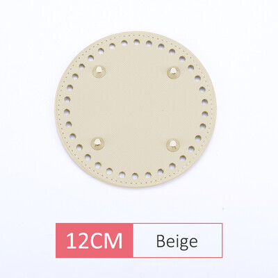 Fundă din piele PU QJH pentru geantă de tricotat, fund oval/rotund cu orificiu, accesorii pentru genți de tricotat diy, bază de geantă pentru croșetat
