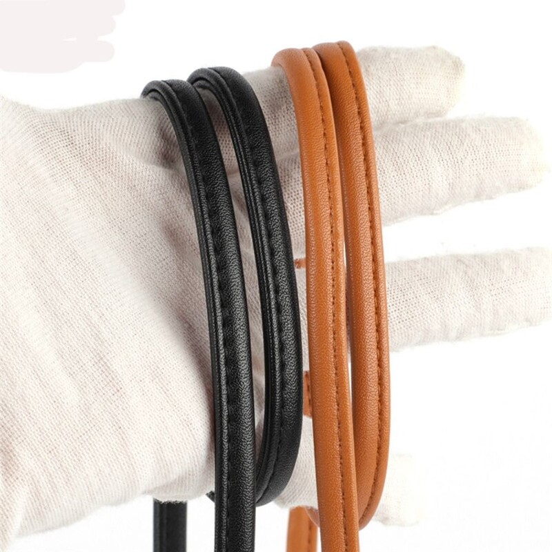 3 vnt. / rinkinys Naujas PU odinis „pasidaryk pats“ nėrimo krepšys, rankų darbo raištelių priedai, austų maišelių rinkinys, patvarus vienspalvis krepšio dugnas