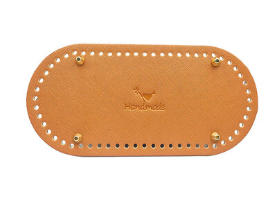 12*25cm Οβάλ κάτω μέρος για πλεκτή τσάντα PU δερμάτινη τσάντα βάσης αξεσουάρ Χειροποίητο κάτω μέρος DIY Pad υφασμένο δερμάτινο πάτο τσάντας