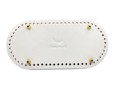 12*25cm Οβάλ κάτω μέρος για πλεκτή τσάντα PU δερμάτινη τσάντα βάσης αξεσουάρ Χειροποίητο κάτω μέρος DIY Pad υφασμένο δερμάτινο πάτο τσάντας