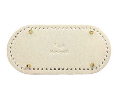 12*25cm Οβάλ κάτω μέρος για πλεκτή τσάντα PU δερμάτινη τσάντα βάσης αξεσουάρ Χειροποίητο κάτω μέρος DIY Pad υφασμένο δερμάτινο πάτο τσάντας