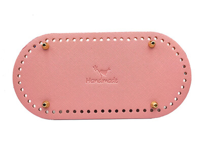 12*25cm Οβάλ κάτω μέρος για πλεκτή τσάντα PU δερμάτινη τσάντα βάσης αξεσουάρ Χειροποίητο κάτω μέρος DIY Pad υφασμένο δερμάτινο πάτο τσάντας