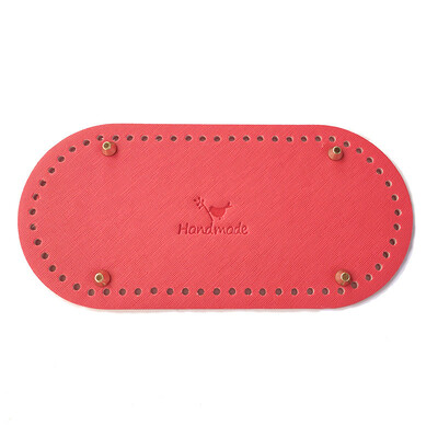 12*25cm Οβάλ κάτω μέρος για πλεκτή τσάντα PU δερμάτινη τσάντα βάσης αξεσουάρ Χειροποίητο κάτω μέρος DIY Pad υφασμένο δερμάτινο πάτο τσάντας