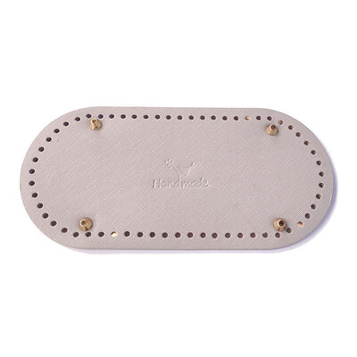 12*25cm Οβάλ κάτω μέρος για πλεκτή τσάντα PU δερμάτινη τσάντα βάσης αξεσουάρ Χειροποίητο κάτω μέρος DIY Pad υφασμένο δερμάτινο πάτο τσάντας