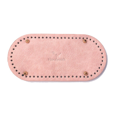 12*25cm Οβάλ κάτω μέρος για πλεκτή τσάντα PU δερμάτινη τσάντα βάσης αξεσουάρ Χειροποίητο κάτω μέρος DIY Pad υφασμένο δερμάτινο πάτο τσάντας