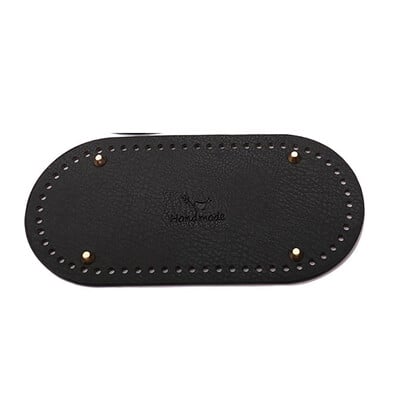 12*25cm Οβάλ κάτω μέρος για πλεκτή τσάντα PU δερμάτινη τσάντα βάσης αξεσουάρ Χειροποίητο κάτω μέρος DIY Pad υφασμένο δερμάτινο πάτο τσάντας