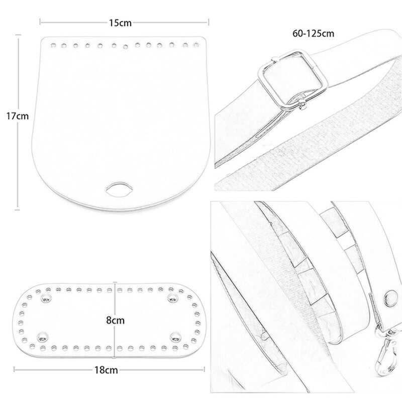 Nėrimo krepšio apačios pagrindas rankomis austas krepšys „pasidaryk pats“ krepšio dirželių rinkinys Rankų darbo nėrimo krepšys, skirtas pečių krepšiui, rankinės krepšys, piniginės reikmenys