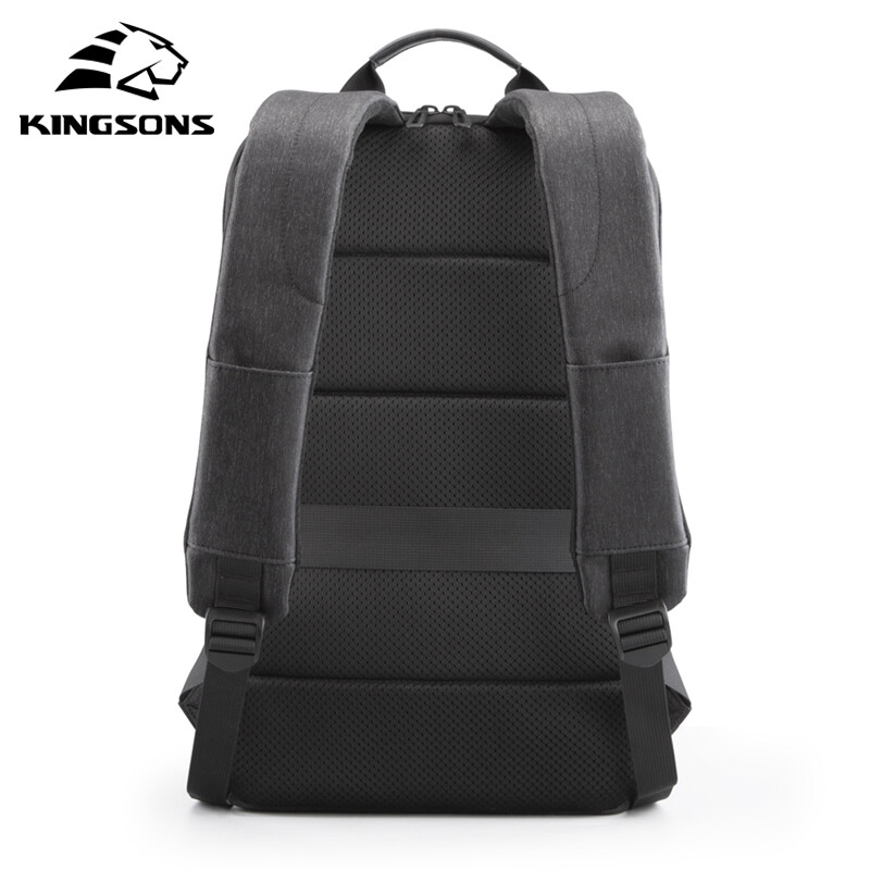 Kingsons Nový 15,6-palcový batoh na notebook, pánsky, špičkový, odolný voči striekajúcej vode, nabíjateľný cez USB, batoh pre tínedžerov, školská taška, ultratenká taška