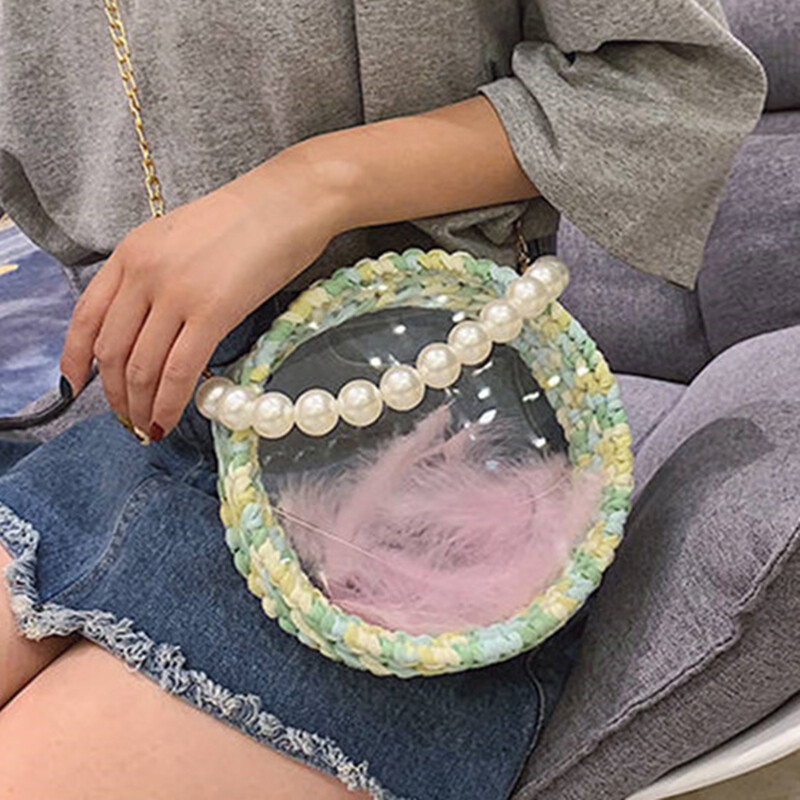 2 τμχ 10/12/15/18/20cm Διάφανη ακρυλική τσάντα με βελονάκι με βελονάκι που κάνει το κάτω μέρος μαξιλάρι μαξιλαράκι πορτοφόλι Pad κάτω βάση Βάση DIY τσάντα αξεσουάρ