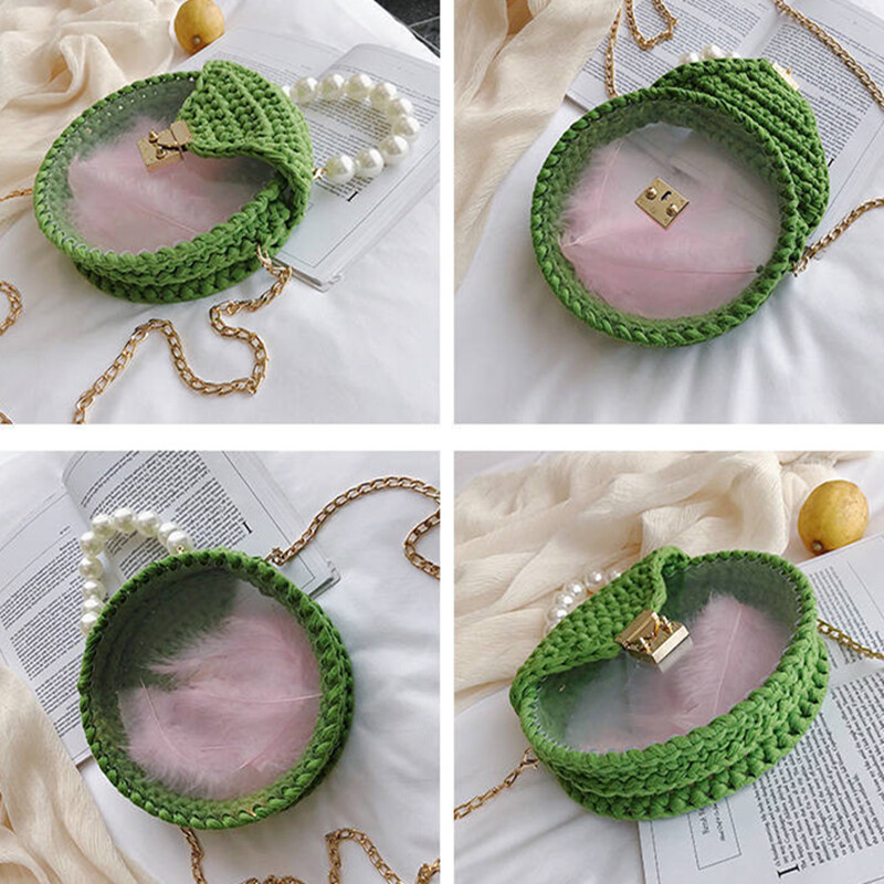 2 τμχ 10/12/15/18/20cm Διάφανη ακρυλική τσάντα με βελονάκι με βελονάκι που κάνει το κάτω μέρος μαξιλάρι μαξιλαράκι πορτοφόλι Pad κάτω βάση Βάση DIY τσάντα αξεσουάρ