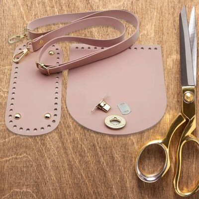 Háčkovaná spodná časť tašky, nastaviteľný ramenný popruh z PU kože, sada popruhov na tašku, crossbody taška, kabelka, tote, ručne vyrobená