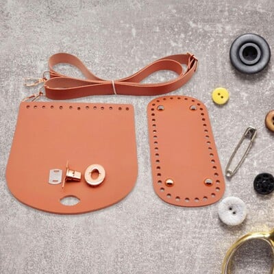 Háčkovaná spodná časť tašky, nastaviteľný ramenný popruh z PU kože, sada popruhov na tašku, crossbody taška, kabelka, tote, ručne vyrobená