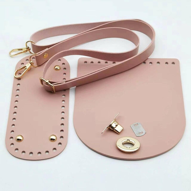 Háčkovaná spodná časť tašky, nastaviteľný ramenný popruh z PU kože, sada popruhov na tašku, crossbody taška, kabelka, tote, ručne vyrobená