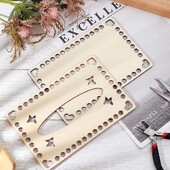 2 vnt mediniai dugniniai maišeliai stačiakampis dugnas krepšys medinis pagrindas namų dekoravimui „pasidaryk pats“ krepšelio audimo reikmenys amatų audinių dėžutės lenta