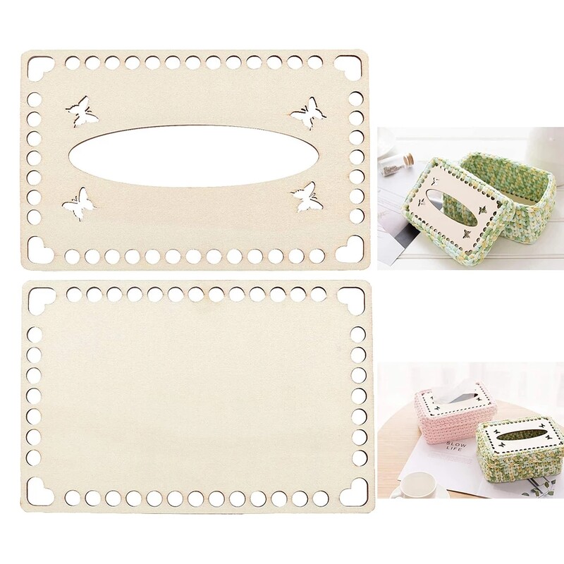 2 vnt mediniai dugniniai maišeliai stačiakampis dugnas krepšys medinis pagrindas namų dekoravimui „pasidaryk pats“ krepšelio audimo reikmenys amatų audinių dėžutės lenta