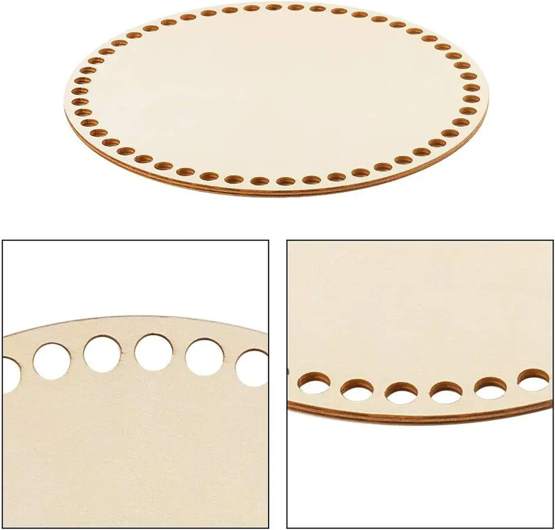 2 τμχ Φυσικό ξύλινο πάτο καλάθι κούφιο βελονάκι Καλάθι Ξύλινη βάση για καλάθι τσάντα Υφαντικής χειροτεχνίας προμήθειες Εργαλεία κατασκευής