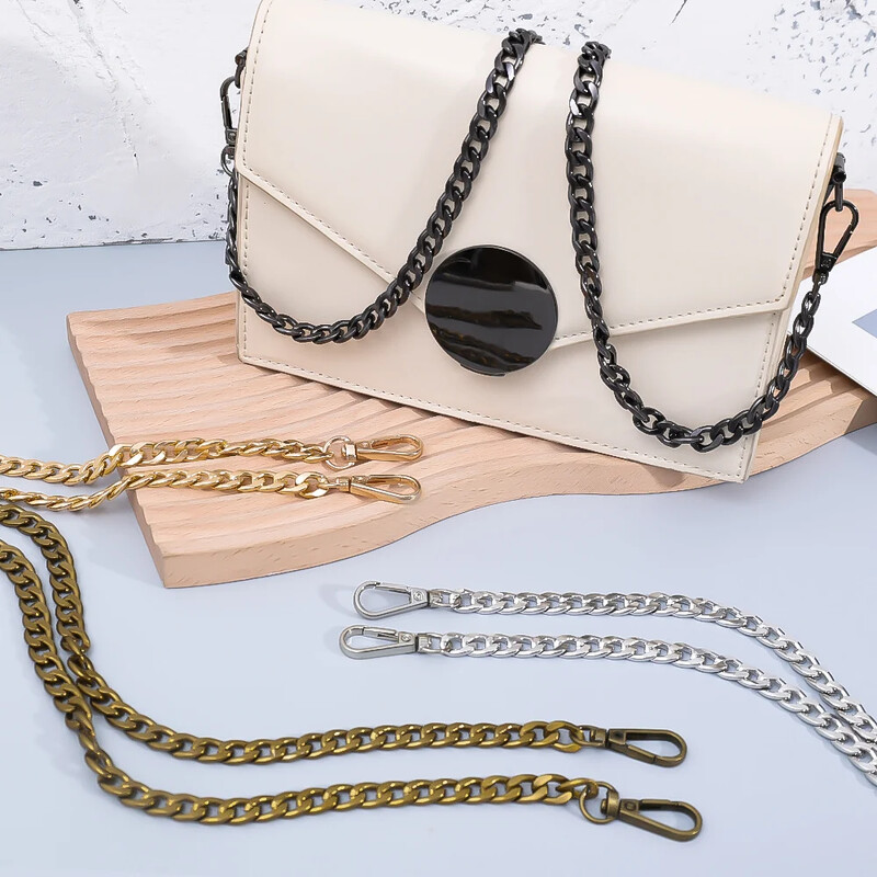 Μεταλλική τσάντα αλουμινίου με λουρί λαβής ώμου Τσάντα χειρός χιαστί τσάντα Diy μεταλλικές ανταλλακτικές αλυσίδες εξαρτήματα τσάντας