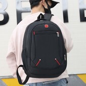 Naujas didelės talpos mokinio mokyklinis krepšys laisvalaikio vienspalvės kuprinės medžiaga Oxford Men Nauja kuprinė Daugiafunkcis paprastas krepšys