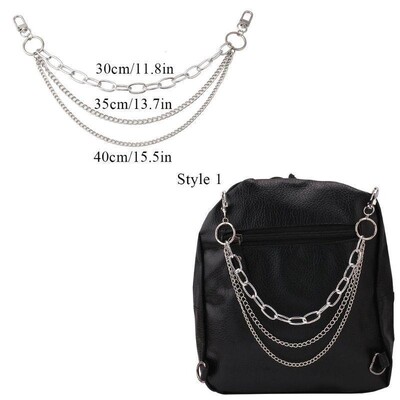 Y2k fém gyöngy láncszíj táskákhoz Többrétegű táskalánc kézitáskához DIY fogantyúk Csillagfüggő válltáska lánctartozékok