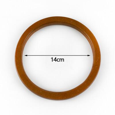 1 vnt. apvali D formos medinio krepšio rankena Metalinio žiedo rankinės rankenos keitimas „pasidaryk pats“ piniginė, bagažas, rankų darbo priedai, maišelių gamyba