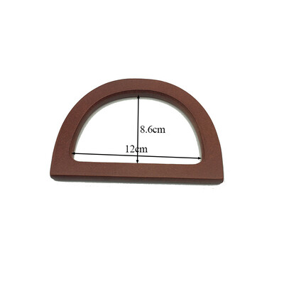 1 vnt. apvali D formos medinio krepšio rankena Metalinio žiedo rankinės rankenos keitimas „pasidaryk pats“ piniginė, bagažas, rankų darbo priedai, maišelių gamyba