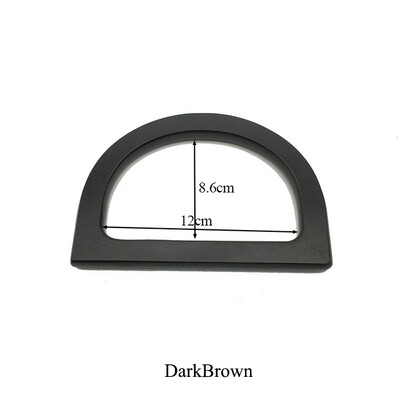 1 vnt. apvali D formos medinio krepšio rankena Metalinio žiedo rankinės rankenos keitimas „pasidaryk pats“ piniginė, bagažas, rankų darbo priedai, maišelių gamyba