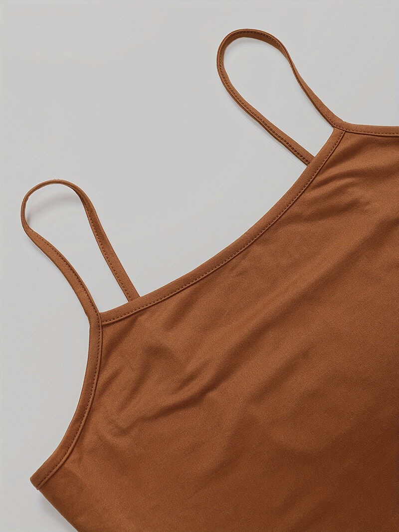 LW női nagyméretű őszi-téli Cami vegyes mintás kötszer design húzózsinór U nyak hosszú ujjú karamell három részes nadrág szett