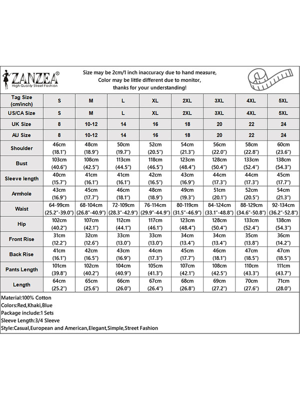 ZANZEA 2024 Bohemian Print 2 vnt. Kostiumas, laisvalaikis V formos iškirpte, laisvi kelnaičių rinkiniai 3/4 rankovėmis, plačios kelnės Kelnės, kelnių rinkiniai, gatvės apranga
