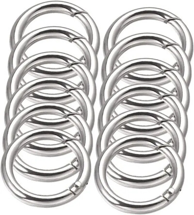 10 buc./lot O cataramă pentru geantă rotundă Închizătoare metalice Catarame cu arc Circular Carabinier Cârlig cu arc Breloc pentru bijuterii DIY Accesorii pentru geantă