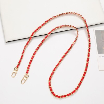 60 cm ilgio PU odinės metalinės grandinės krepšio dirželis Crossbody Mados rankinėms Pečių krepšio dirželis Mobiliojo telefono keitimo priedai