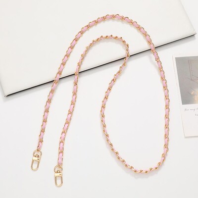 60 cm ilgio PU odinės metalinės grandinės krepšio dirželis Crossbody Mados rankinėms Pečių krepšio dirželis Mobiliojo telefono keitimo priedai