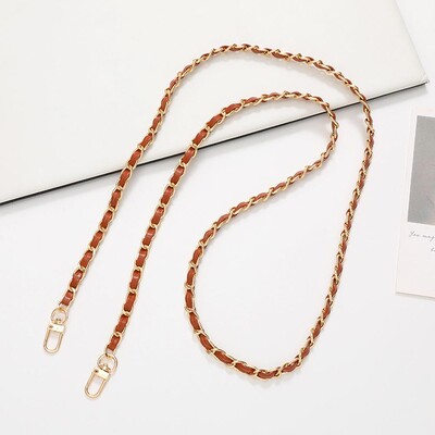 60 cm ilgio PU odinės metalinės grandinės krepšio dirželis Crossbody Mados rankinėms Pečių krepšio dirželis Mobiliojo telefono keitimo priedai