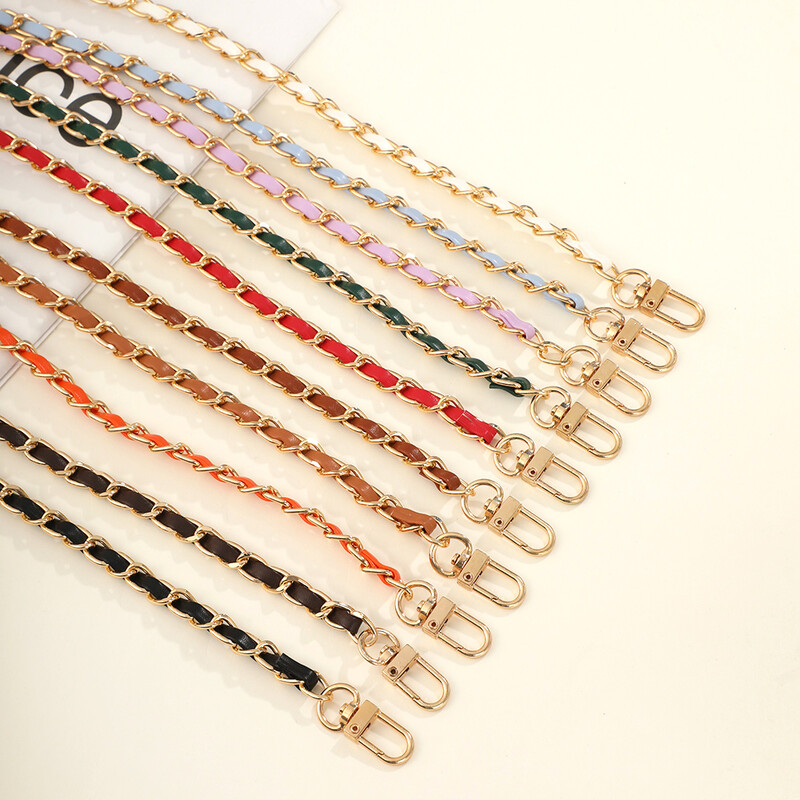 60 cm ilgio PU odinės metalinės grandinės krepšio dirželis Crossbody Mados rankinėms Pečių krepšio dirželis Mobiliojo telefono keitimo priedai