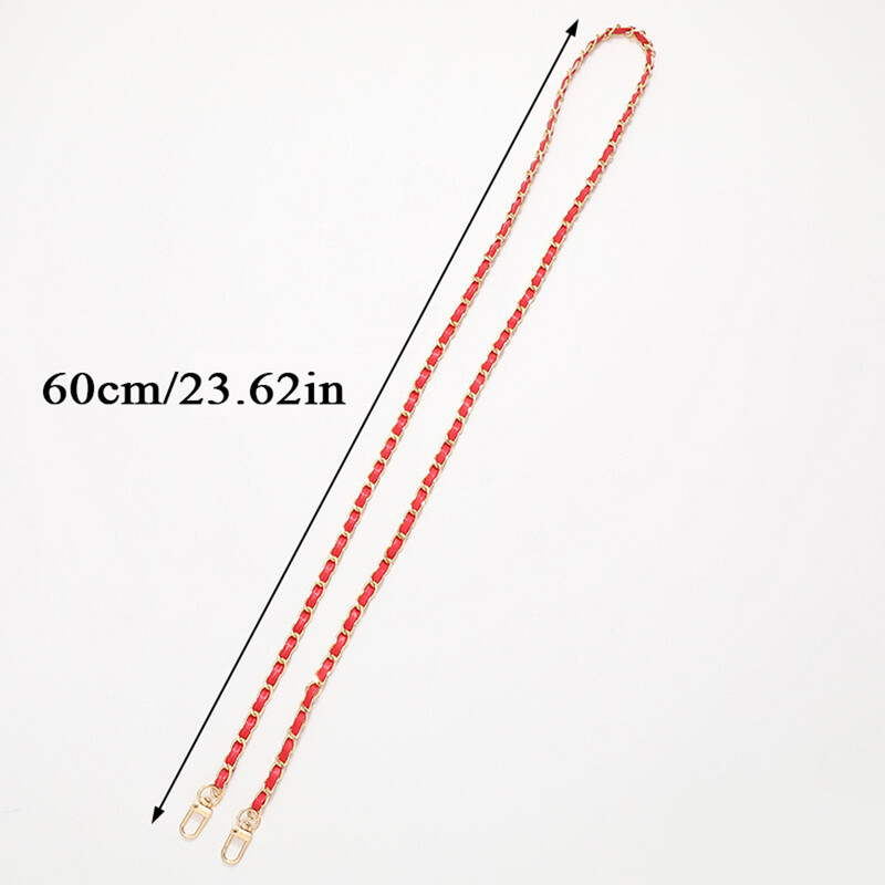 60 cm ilgio PU odinės metalinės grandinės krepšio dirželis Crossbody Mados rankinėms Pečių krepšio dirželis Mobiliojo telefono keitimo priedai