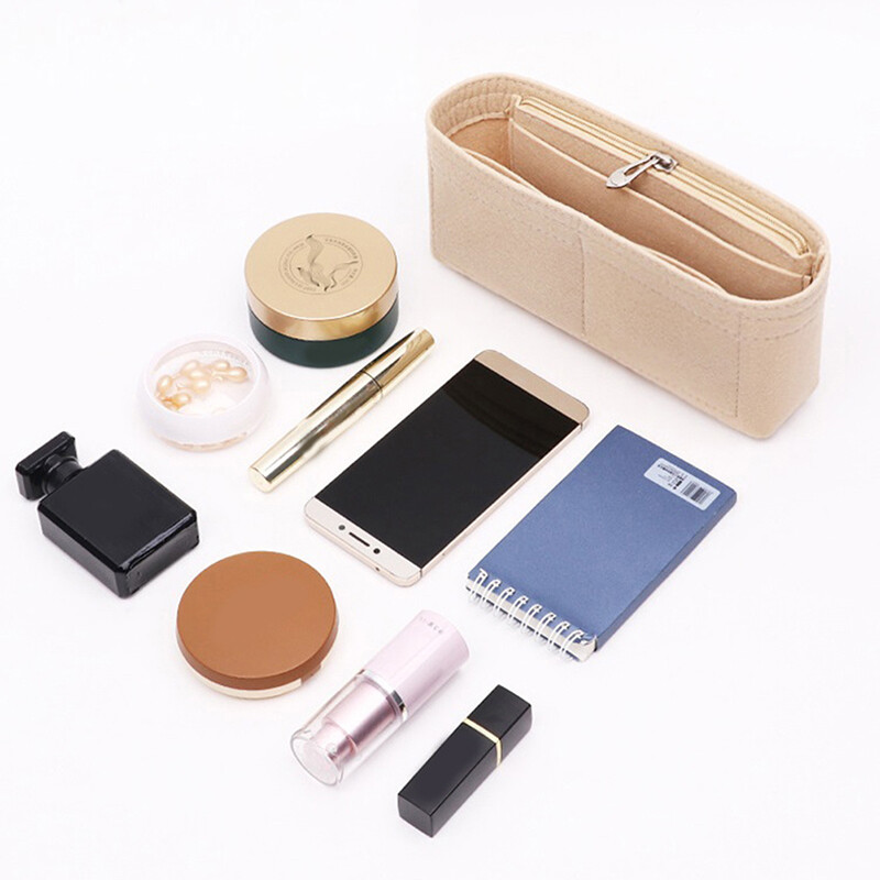 1 db filcbetétes táskarendező, sminkrendezők, bélés tökéletes márkás női kézitáskákhoz és kozmetikai táskákhoz