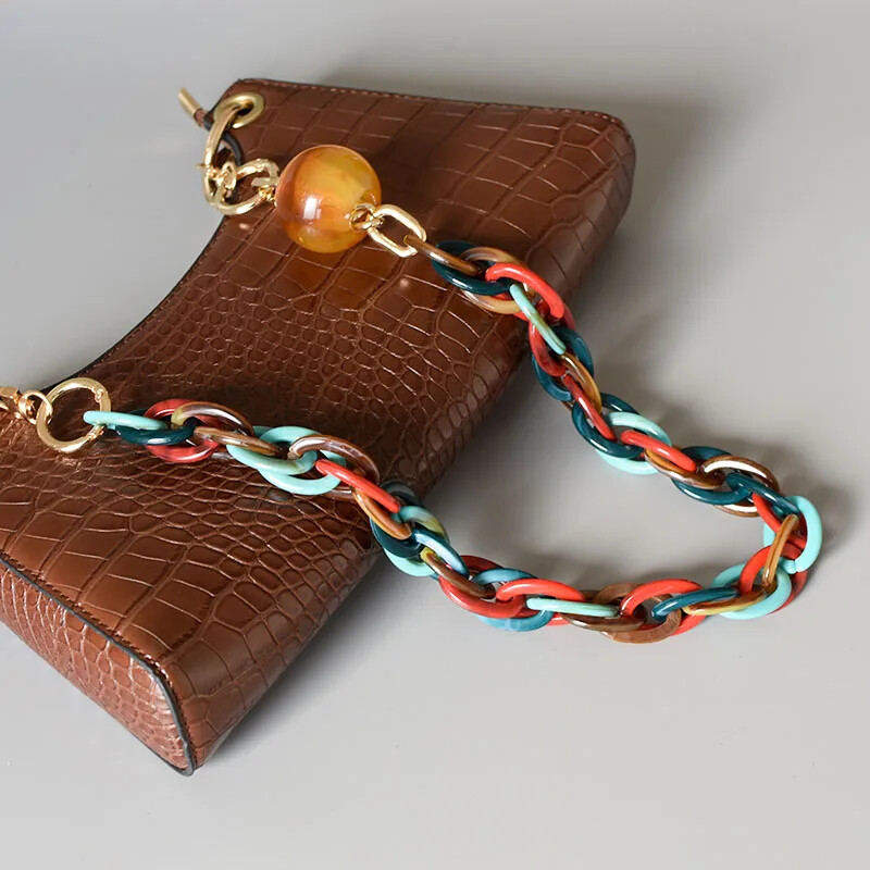 DIY hordozható, divatos akril lánc 40 cm-es csúcsminőségű dekoratív lánc mobiltelefon tok lánc univerzális, erős és tartós