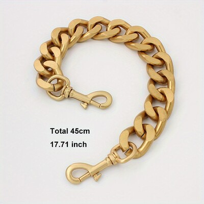 1vnt „pasidaryk pats“ lydinio metalo piniginės rankenos krepšio grandinėlė retro aukso pečių krepšys aliuminio grandinėlė, sunkios storos rankinės grandinės žavesys