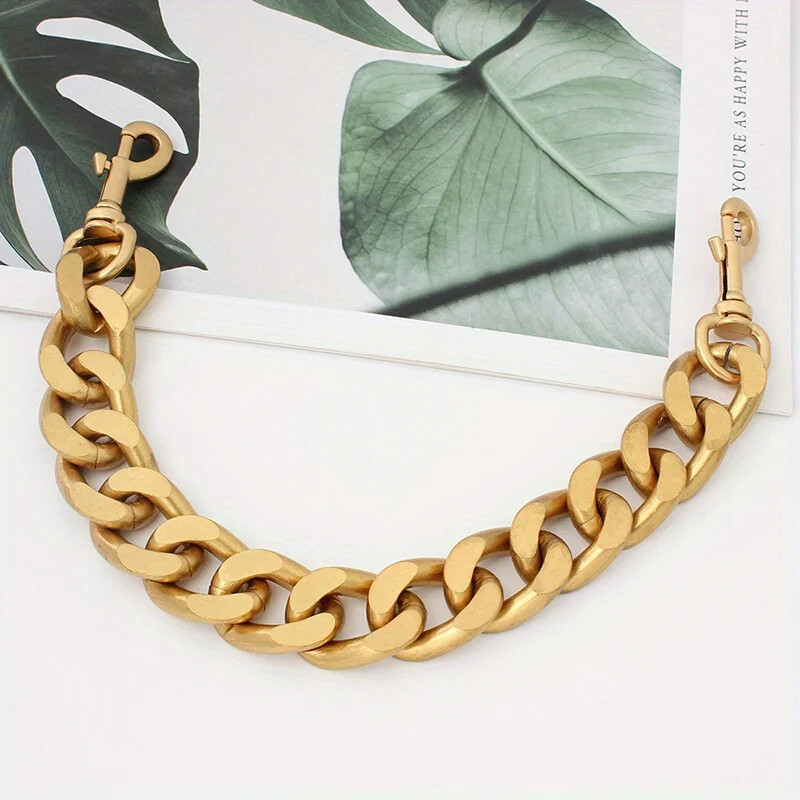 1vnt „pasidaryk pats“ lydinio metalo piniginės rankenos krepšio grandinėlė retro aukso pečių krepšys aliuminio grandinėlė, sunkios storos rankinės grandinės žavesys