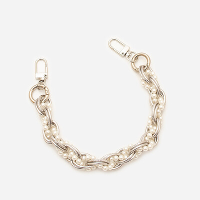 Somas siksnas pagarinātāja ķēde ziedu tauriņu pērļu raksta rokassomiņa plecu somas pagarinājuma siksna DIY Convert Crossbody somas aksesuārs