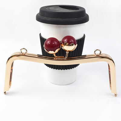 1/2 vnt. 20 cm perlamutrinė galvutė, metalinė rankinė, krepšio rankena, bučinio užsegimas moterims rankinės piniginės siuvimo laikikliai „pasidaryk pats“ krepšiai, priedai