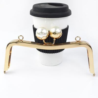 1/2 vnt. 20 cm perlamutrinė galvutė, metalinė rankinė, krepšio rankena, bučinio užsegimas moterims rankinės piniginės siuvimo laikikliai „pasidaryk pats“ krepšiai, priedai