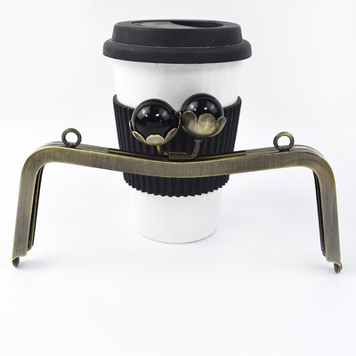 1/2 vnt. 20 cm perlamutrinė galvutė, metalinė rankinė, krepšio rankena, bučinio užsegimas moterims rankinės piniginės siuvimo laikikliai „pasidaryk pats“ krepšiai, priedai