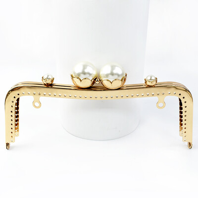 1/2 vnt. 20 cm perlamutrinė galvutė, metalinė rankinė, krepšio rankena, bučinio užsegimas moterims rankinės piniginės siuvimo laikikliai „pasidaryk pats“ krepšiai, priedai