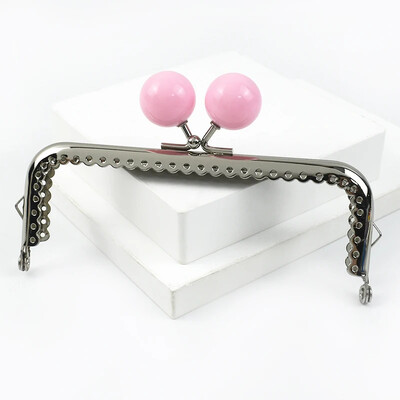 1vnt Deepeel 12,5 cm metalinio krepšio rankena moterims piniginės rėmas spalvotas karoliukas rankinė Bučinys užsegimas "pasidaryk pats" siuvimo laikikliai Krepšiai Priedai