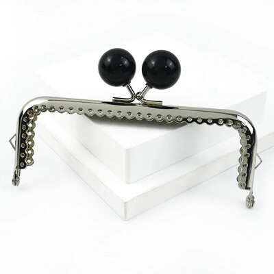 1vnt Deepeel 12,5 cm metalinio krepšio rankena moterims piniginės rėmas spalvotas karoliukas rankinė Bučinys užsegimas "pasidaryk pats" siuvimo laikikliai Krepšiai Priedai